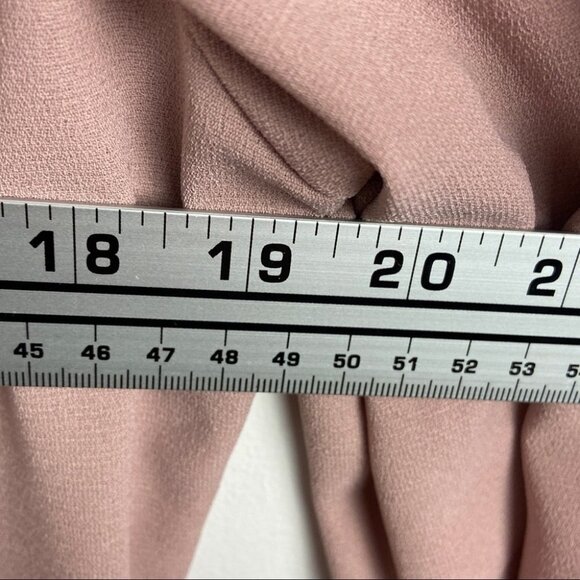 NWT ASOS Blush Pink Ruffle Front Button Down Dress Size 12 New W Tags Shift Boho - Picture 10 of 13